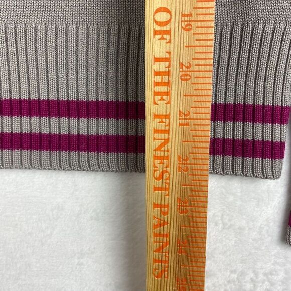 Disney Mickey Mouse Sweater Womens Medium Gray Prink Turtle Neck Knit Stretch - Picture 6 of 7